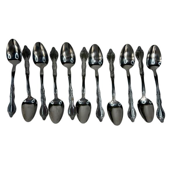 Michael Lloyd Lot Of 11 Tablespoons Stainless Flatware Stainless Replacement - Picture 1 of 9